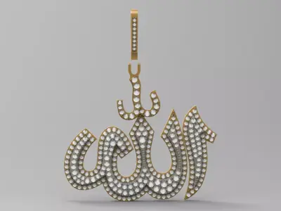 Allah necklace  3D model