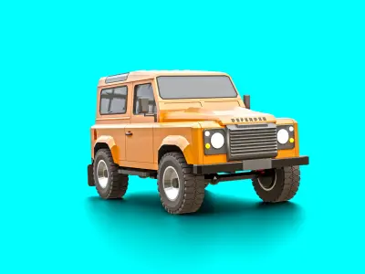 Land Rover Defender 90 Low Poly Low-poly 3D model