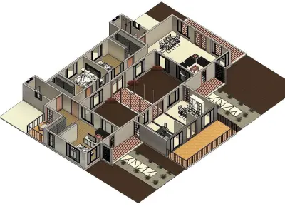 3 Bedroom Modern villa 3D model