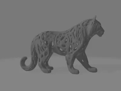 Intricate Layered Tiger Sculpture 3D print model