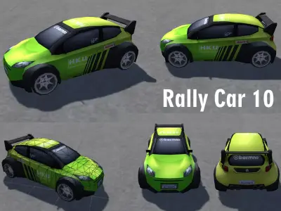 Racing Cars low-poly 3d models Low-poly 3D model