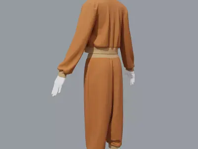 Aladdin women sports costume 3D model