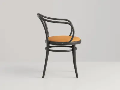 Chair Bentwood Black 3D model