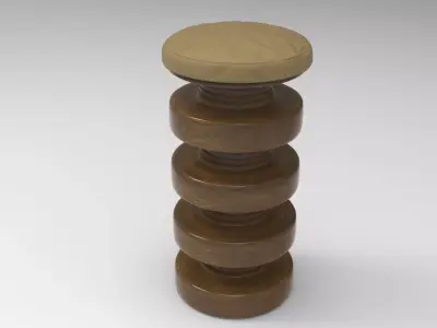 Lesgu Stool Low-poly 3D model