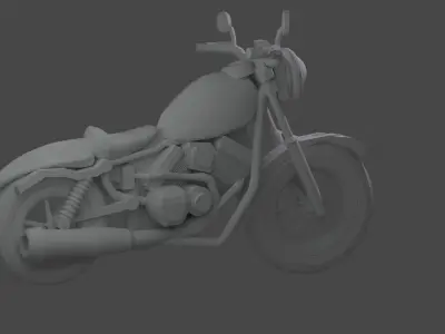 simple motorbike 3D print model
