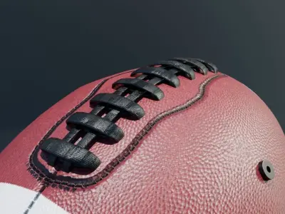 American Football Rugby Ball Low-poly 3D model