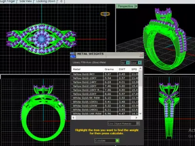 Luxury Halo Engagement Ring  3D print model