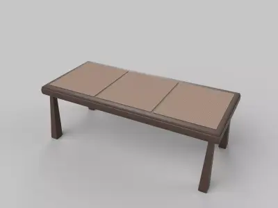 sofa bench Low-poly 3D model