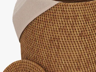 Artifacts Rattan End Table With Lid 3D model