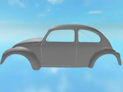 VW Body Free low-poly 3D model