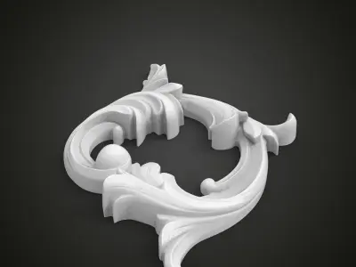 Decorative Scroll 3D print model 3D print model