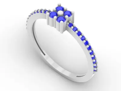 Jewelry Diamond Ring Model RG43 Free 3D print model