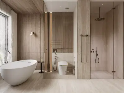 modern bathroom interior scenes 26 3D model