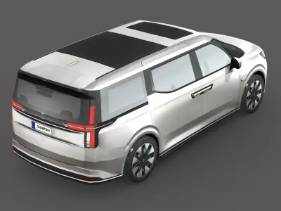 Volvo EM90 2024 Low-poly 3D model