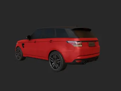 Low Poly Car 6 range rover Low-poly 3D model
