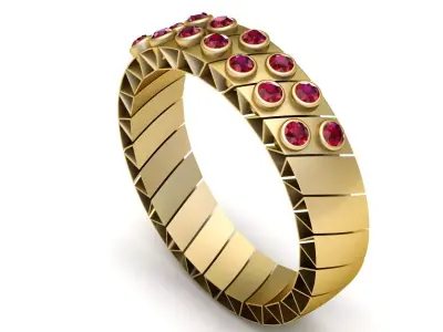 gold geometric ring 3D printable model   3D print model