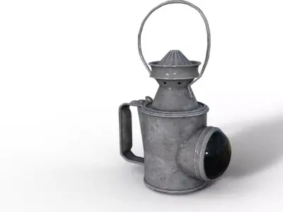 Railroad Oil Lamp fp Low-poly 3D model