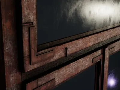 Old Window Low-poly 3D model