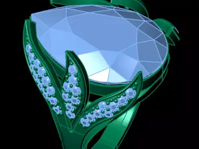 pear high jewelry ring luxury 3D print model