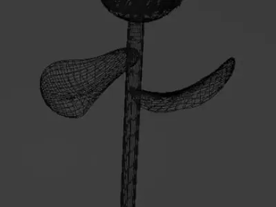 Tableset Low-poly 3D model