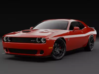Dodge Challenger SRT Hellcat Low-poly 3D model