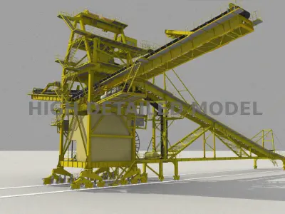 Stacker mining equipment 3D model