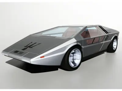1971 Maserati Boomerang Concept Car 3D model