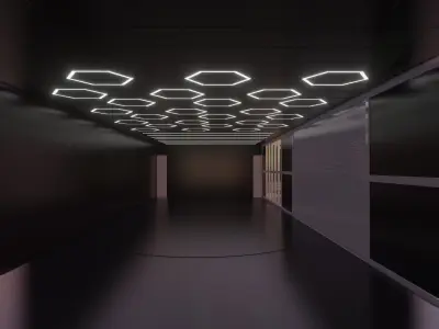 Car studio interio 3D model