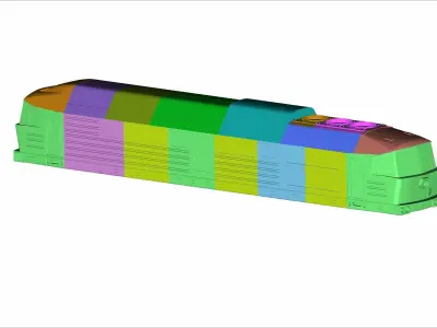 Russian diesel locomotive upper part BR 130 3D print model