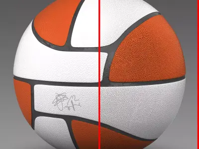 Basketball ball Euro white Low-poly 3D model