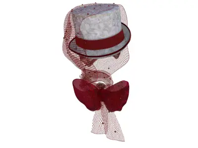 Hats cabaret old female 3D model