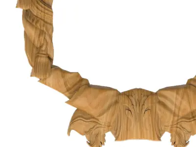Carved picture frame STL 3D model 28