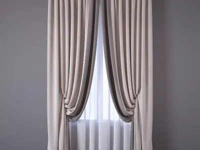 Set 100 Curtains 3D model