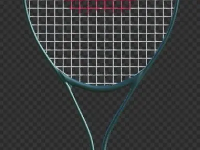 Tennis Racket Low-poly 3D model
