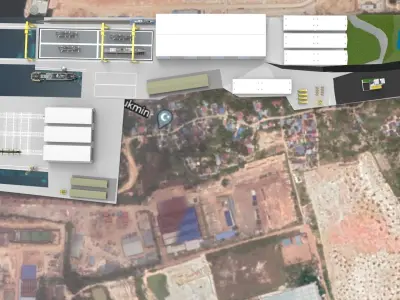 Shipyard Full set Low-poly 3D model