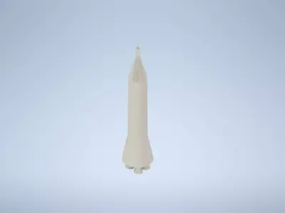 Basic-Cartoony Rocket Easily Customizable  Low-poly 3D model