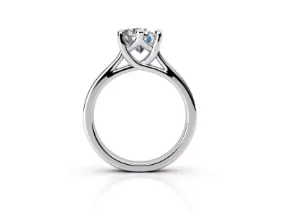 dmc-05 solitaire diamond engagement ring 3D print model