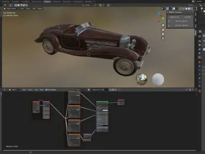 mercedes540k vintage car 3D model
