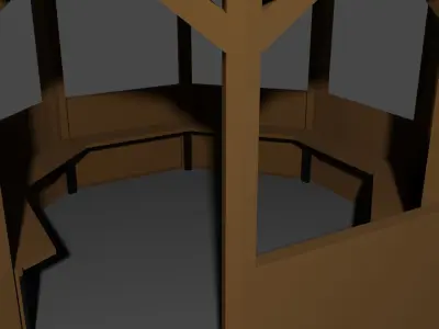 Gazebo Pavilion Arbour Free low-poly 3D model