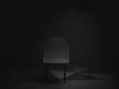 Dinining Chair Wood Gray Free 3D model