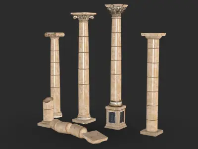 Columns Modular 03 Low-poly 3D model