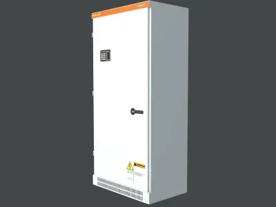 Electrical Power Distribution cabinet Low-poly 3D model