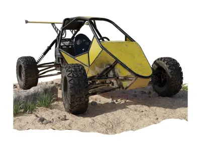 Offroad buggy PBR  Low-poly 3D model