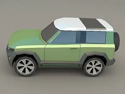 Generic Landrover SUV Low-poly 3D model