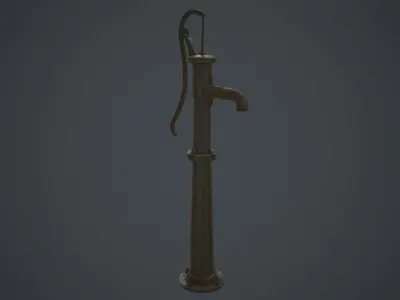 Hand Pump 1B Low-poly 3D model