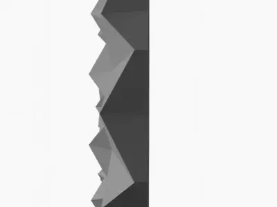 Geometric  Globe Marigold Flower - Abstract Low Poly 3D print model