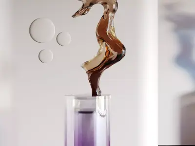 Modern crystal sculpture decoration 3D model 3D model