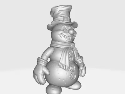 Cheerful Snowman Figurine Winter Decoration Christmas 3D print model