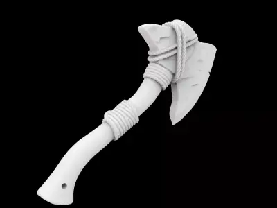 Tribal Stone Axe 3D Print Model 3D print model