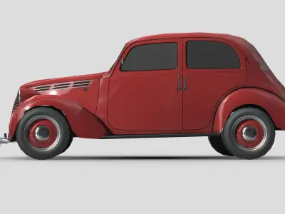 Fiat 1100 B 1949 Low-poly 3D model
